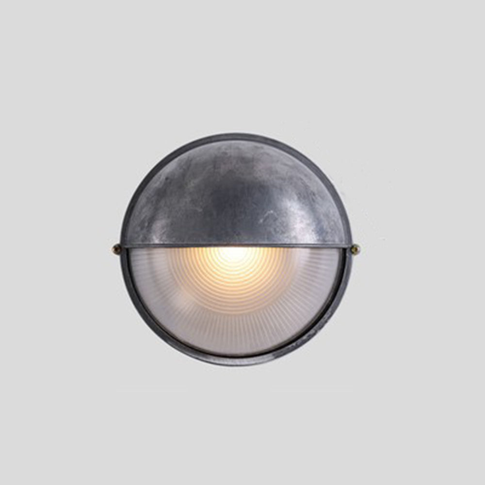 Außenwandleuchte aus Metall und Glas, wasserdicht IP65, Gold/Silber, rund/oval, für Balkon, Terrasse und Garten, stimmungsvolle Beleuchtung | Sansoti