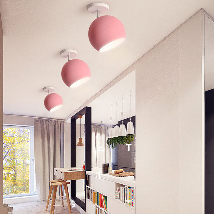 IJzeren Plafondlamp met Houtaccenten – Kleurrijk Design voor Gang en Woonkamer | Sansoti