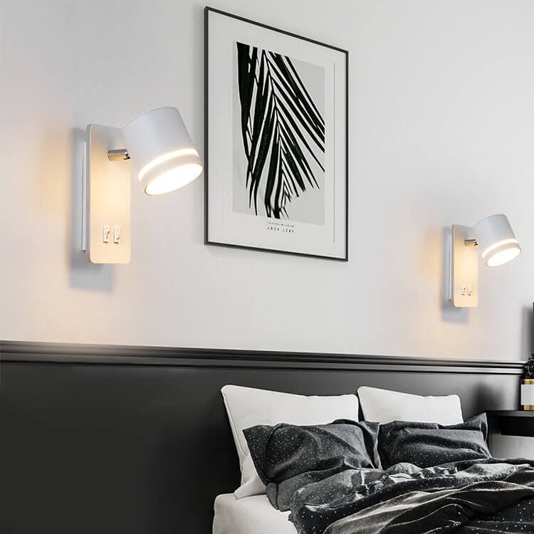Applique murale LED réglable avec éclairage de lecture et halo lumineux pour la chambre, le salon et le couloir | Sansoti
