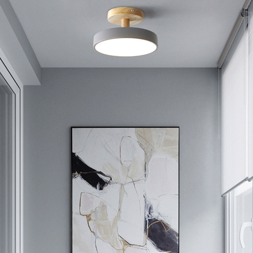 Pedol plafondlamp LED 12W hout groen plafondlamp slaapkamer hal Scandinavisch design moderne verlichting kleine ruimtes | Sansoti