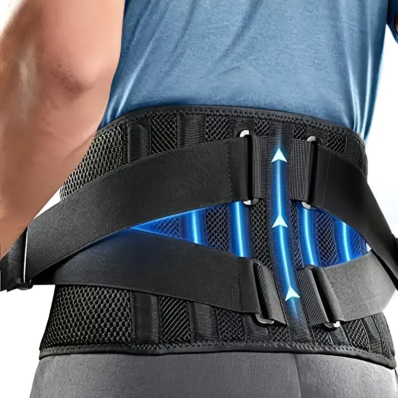Lumbale Rückenstützbandage mit 3D-Massage, anatomisch, verstellbar und komfortabel für Sport, Fitness und den täglichen Gebrauch | Sansoti