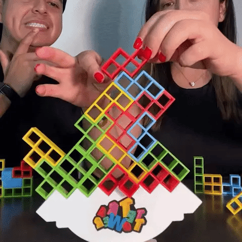 Houten Balans Stapelblokken Set Tetris Toren Evenwichtsspel Educatief Speelgoed Fijne Motoriek Kinderen Families Thuis | Sansoti
