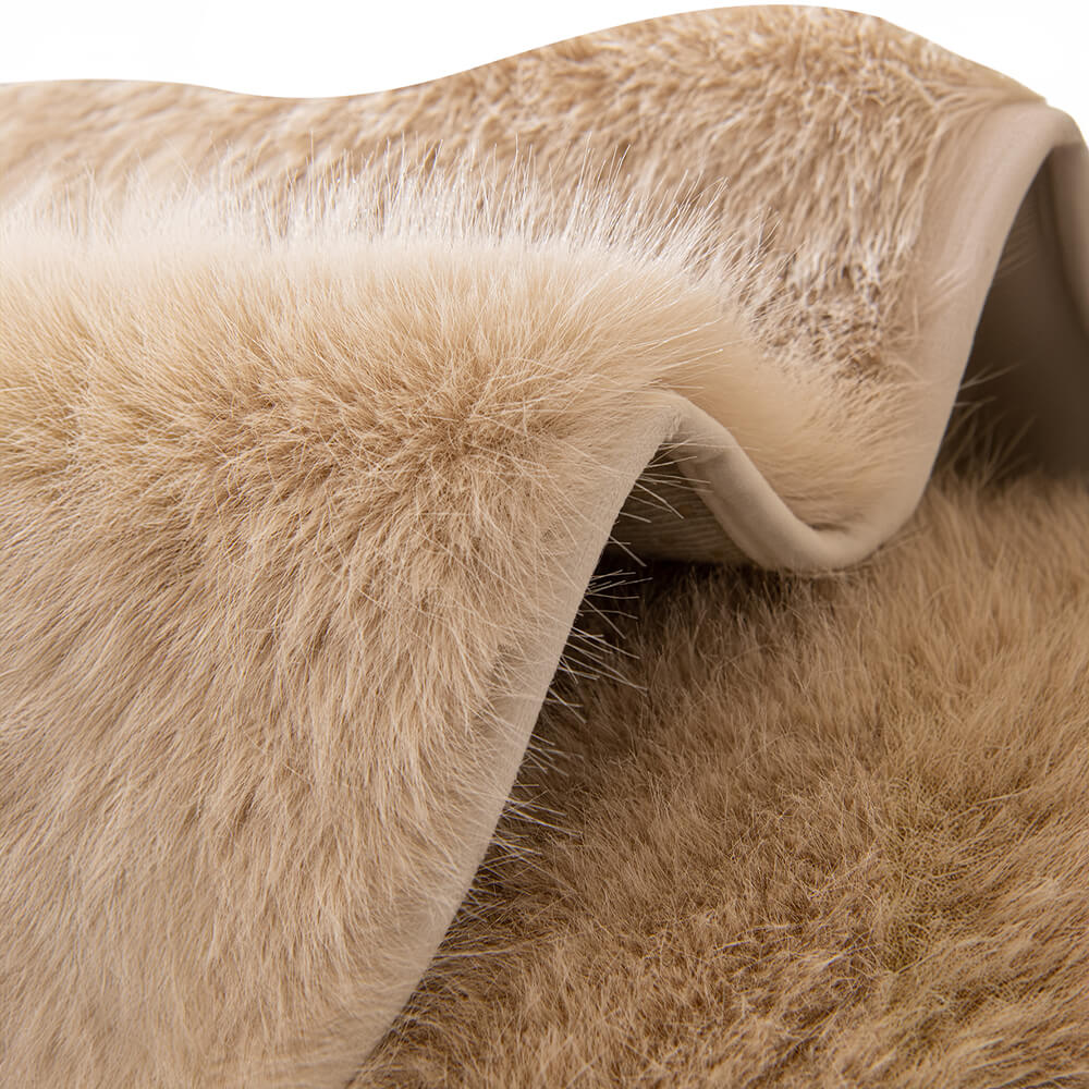 Weicher Sofabezug Rutschfestes Kunstfell Creme Grau Grün Waschbarer Plüschschutz für jedes Sofa | Sansoti