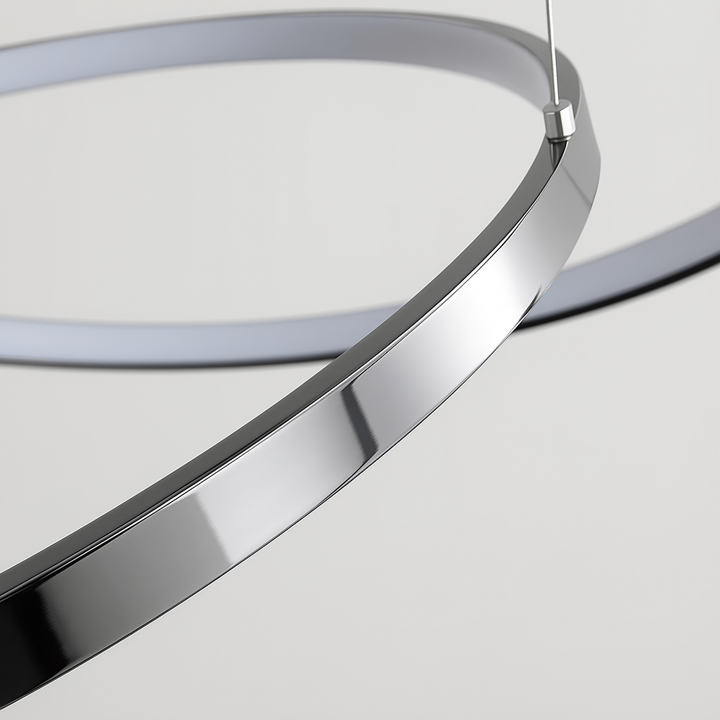 LED Kroonluchter Ringen Dimbaar RVS Goud Of Zwart 3 Tot 8 Elementen | Sansoti