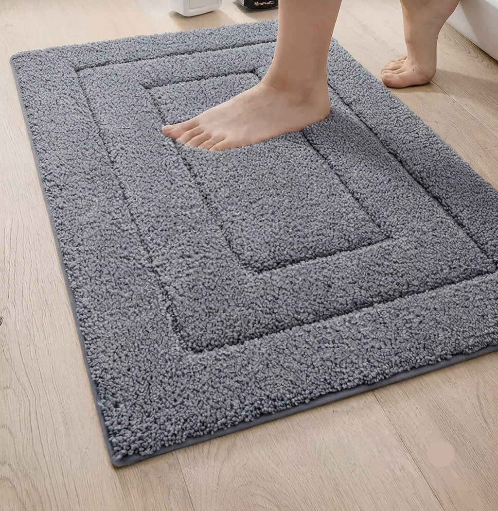 Antislip Badmat Microvezels Dubbellaags Superabsorberend Badkamer Vloerkleed Veilig Zacht Douchemat Sneldrogend | Sansoti