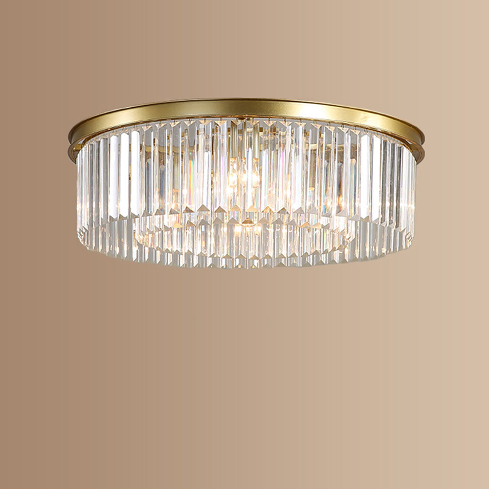 Deckenleuchte Kristall 40 cm Gold 4x E14 Wohnzimmer Flur Schlafzimmer Luxus Deckenbeleuchtung Moderne Kristalllampe | Restfield