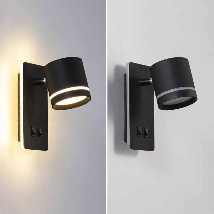 Applique murale LED réglable avec éclairage de lecture et halo lumineux pour la chambre, le salon et le couloir | Sansoti