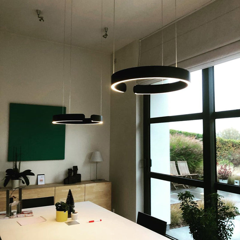 Runde LED-Hängeleuchte Verschiedene Größen Esstisch Wohnzimmer Design Ringlampe Modern | Restfield