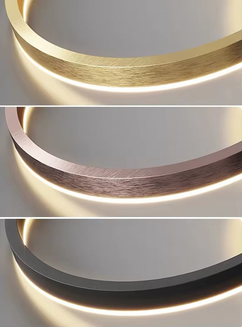 Moderne LED-Ring-Hängelampe mit mehreren Lichtkreisen und dimmbarer Beleuchtung | Restfield