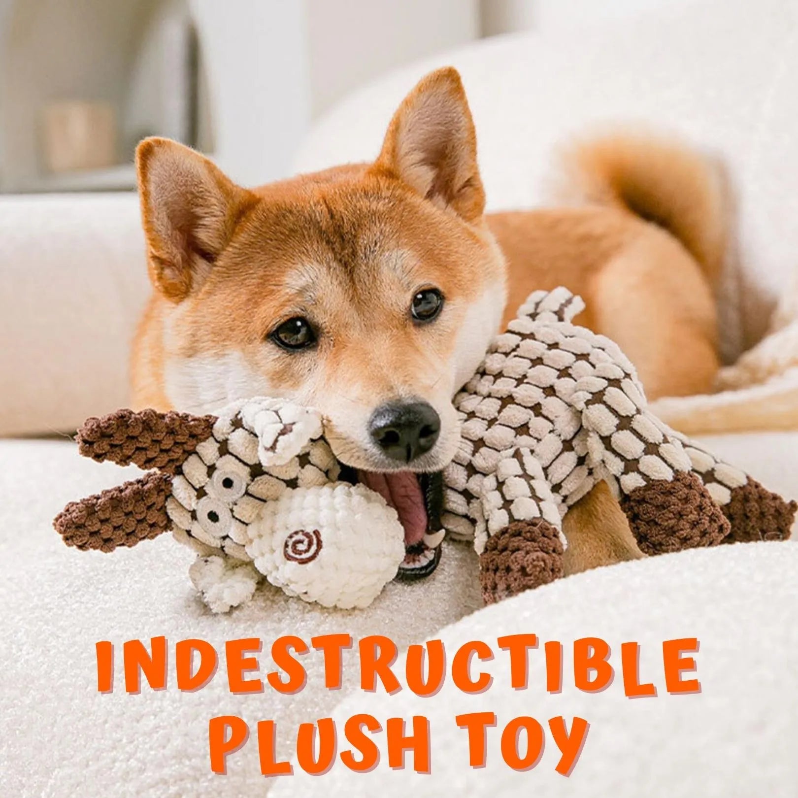 Jouet en peluche résistant aux morsures avec couineur pour chiens, lapins, ânes et girafes, réduction du stress pour animaux de compagnie | Sansoti