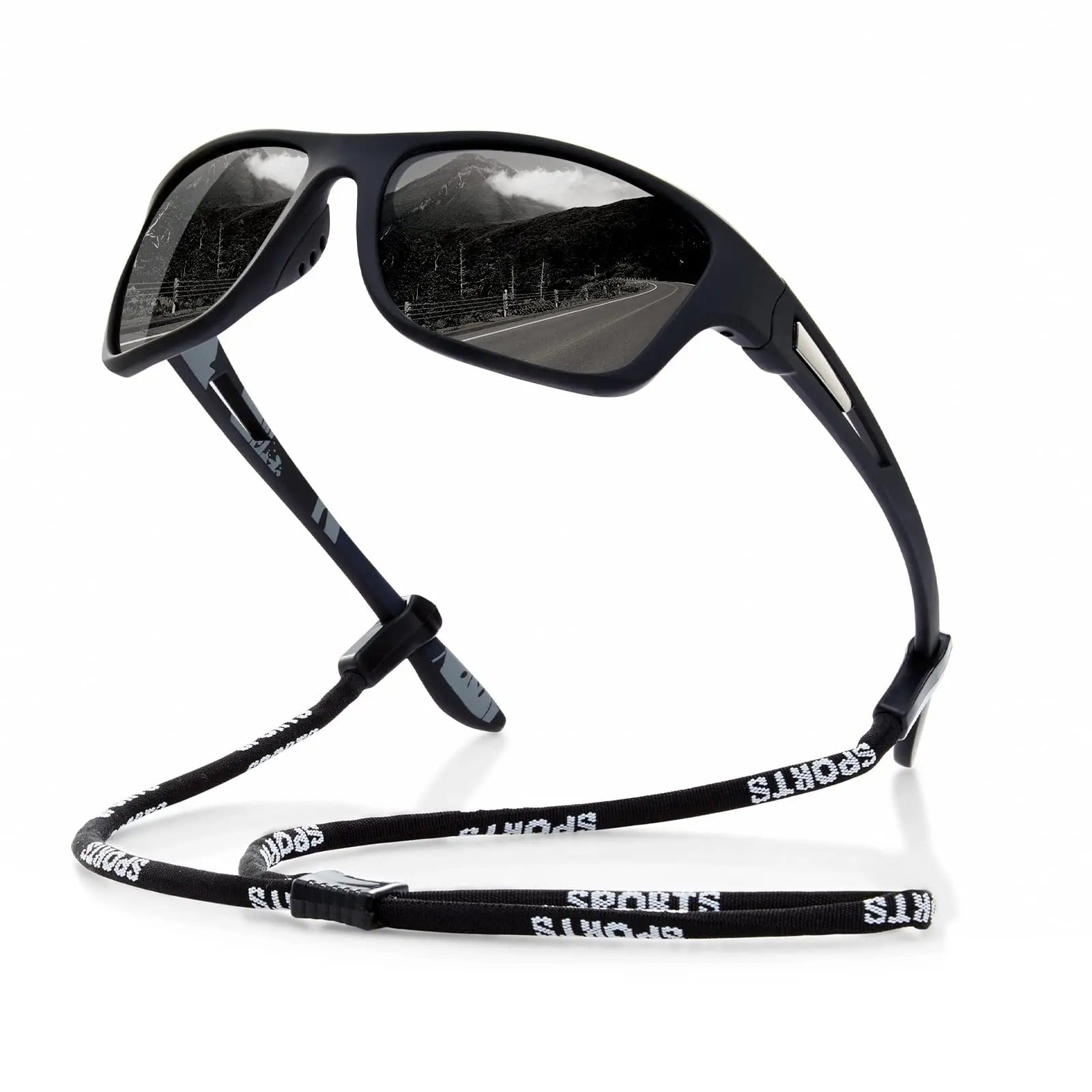 Sportieve Gepolariseerde Zonnebril – UV400 Bescherming – Wrap-Around Design voor Fietsen, Hardlopen & Outdoor Activiteiten | Lichtgewicht Anti-Reflectie Brillen | Sansoti