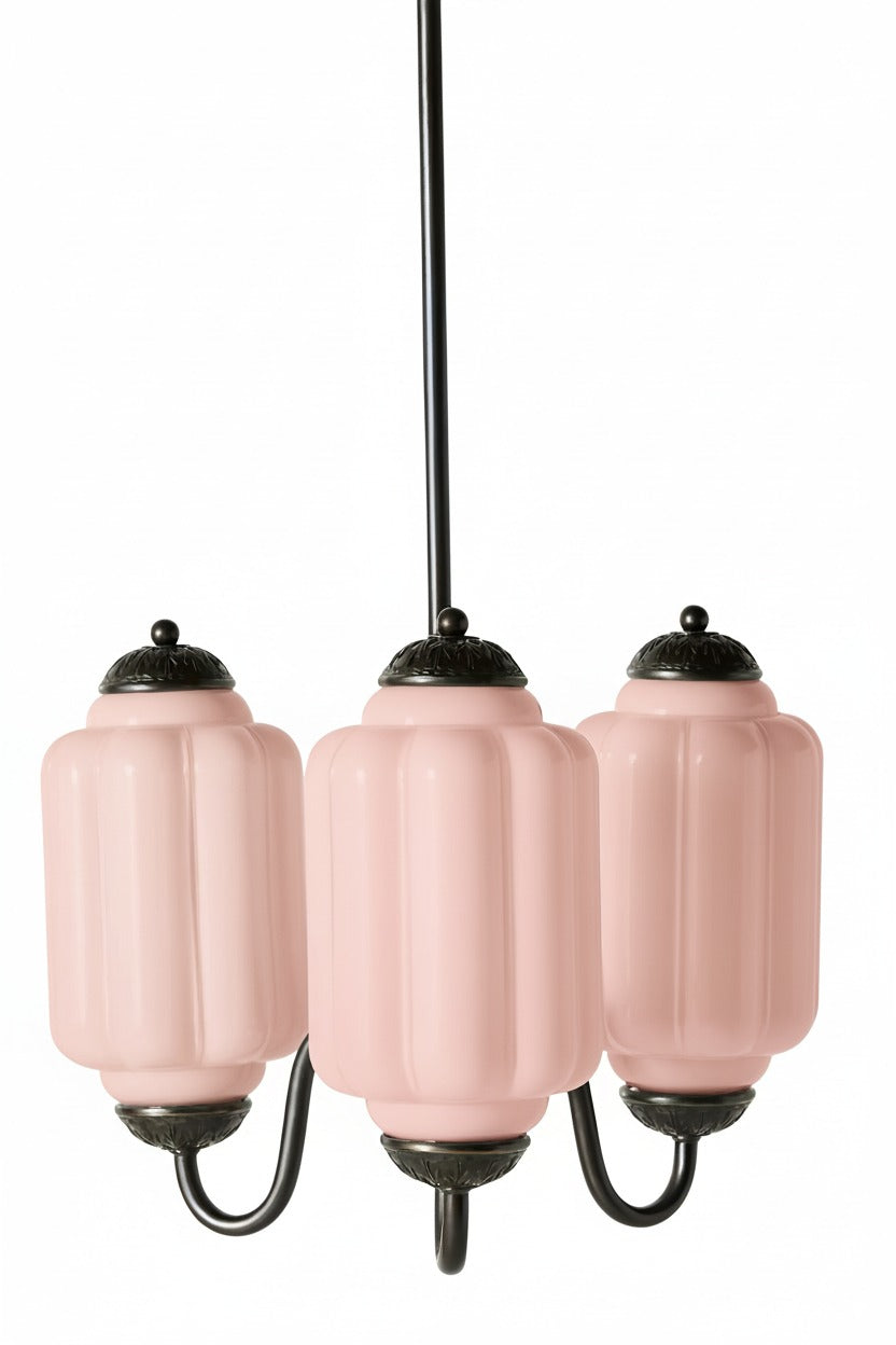 Vintage Melkglazen Hanglamp met Gegolfde Rand – Scandinavische Sfeerverlichting voor Keuken en Slaapkamer | Sansoti