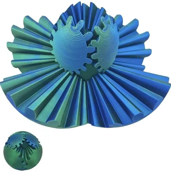 3D-gedruckter Zahnradball als Fidget-Spielzeug zur Stressreduzierung und Förderung der Konzentration, Anti-Stress-Ball für Kinder | Sansoti