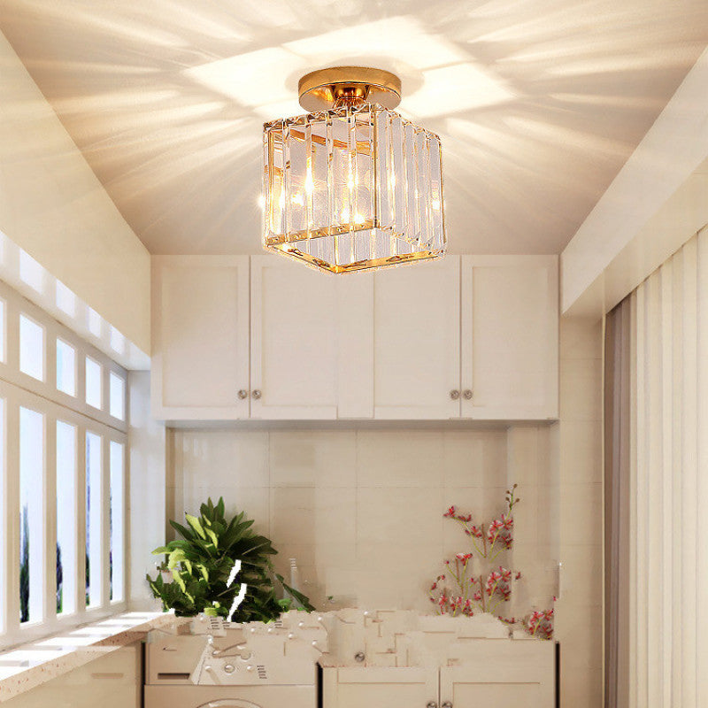 Dimmable Crystal Acrylic Ceiling Light 3 Light Settings Metal Fixture Living Room Bedroom Hallway Modern Design | Sansoti