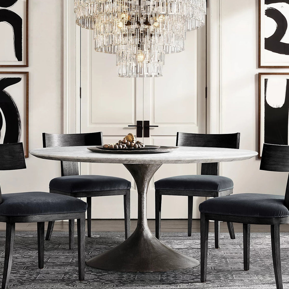 Kristallen Kroonluchter Meerdere Lagen Messing Glas Rond Plafond Verlichting Luxe Eetkamer Woonkamer Design | Sansoti