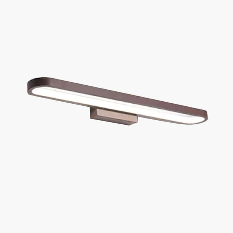Applique miroir aluminium bande silicone noir brun café 40cm 60cm 80cm LED salle de bain | Restfield