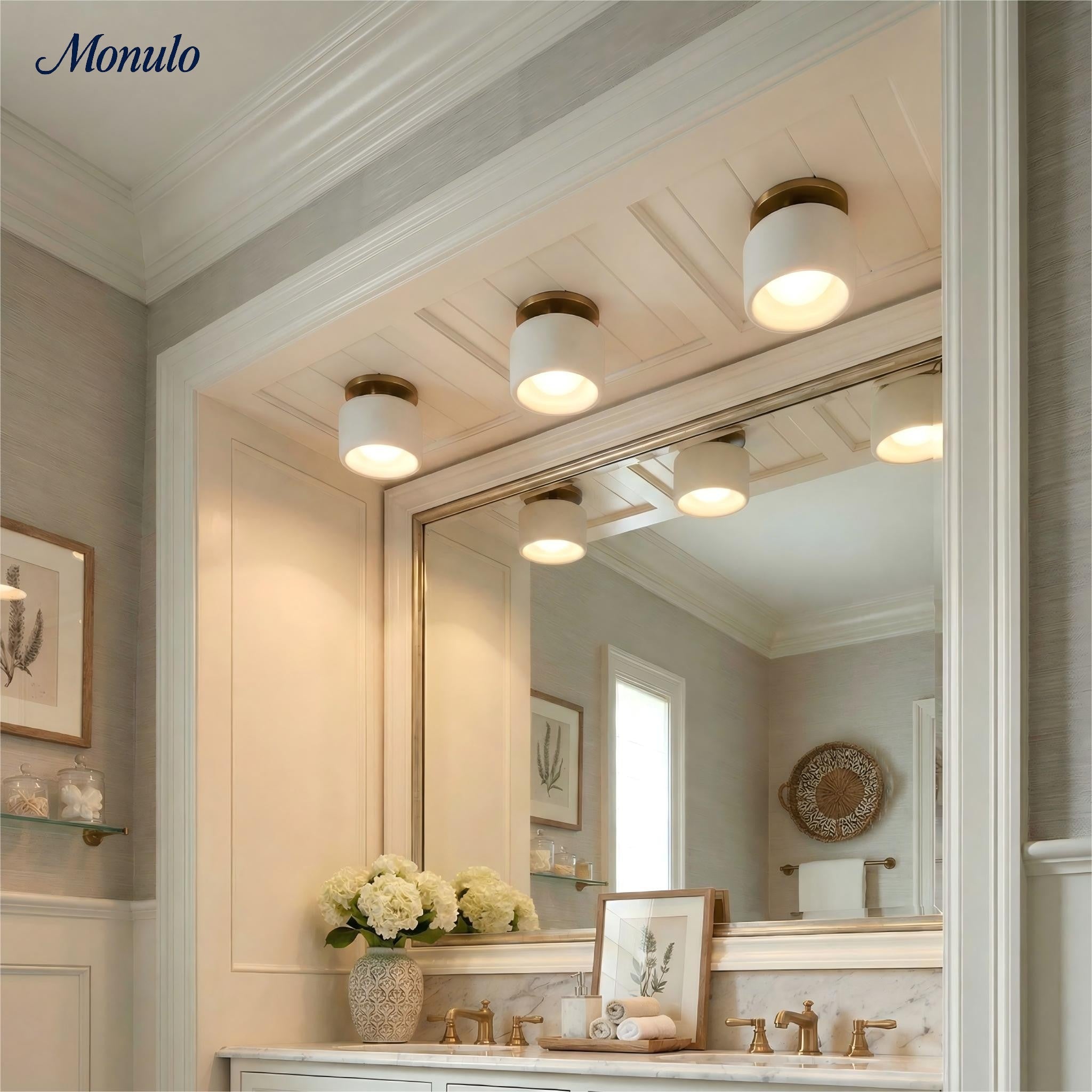 Porseleinen Plafondlamp met Strakke Montage – Moderne Lage Profiellamp Keramiek Opbouwverlichting | Sansoti