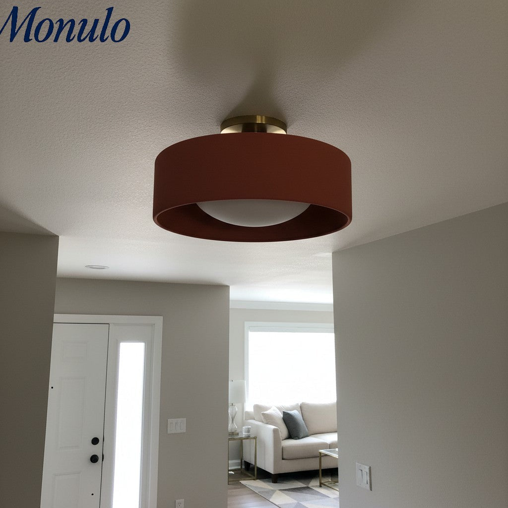 Porseleinen Plafondlamp met Strakke Montage – Moderne Lage Profiellamp Keramiek Opbouwverlichting | Sansoti
