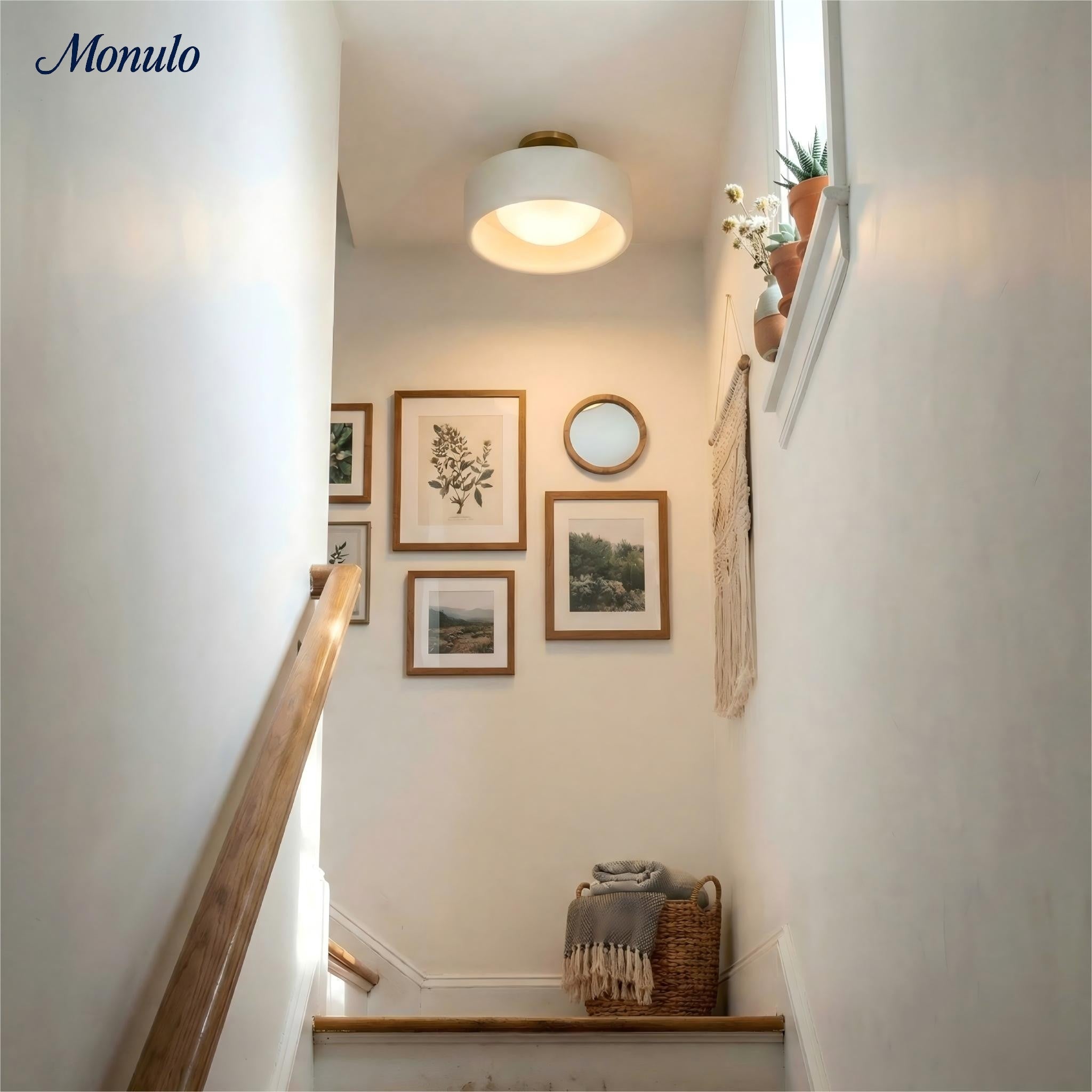 Porseleinen Plafondlamp met Strakke Montage – Moderne Lage Profiellamp Keramiek Opbouwverlichting | Sansoti