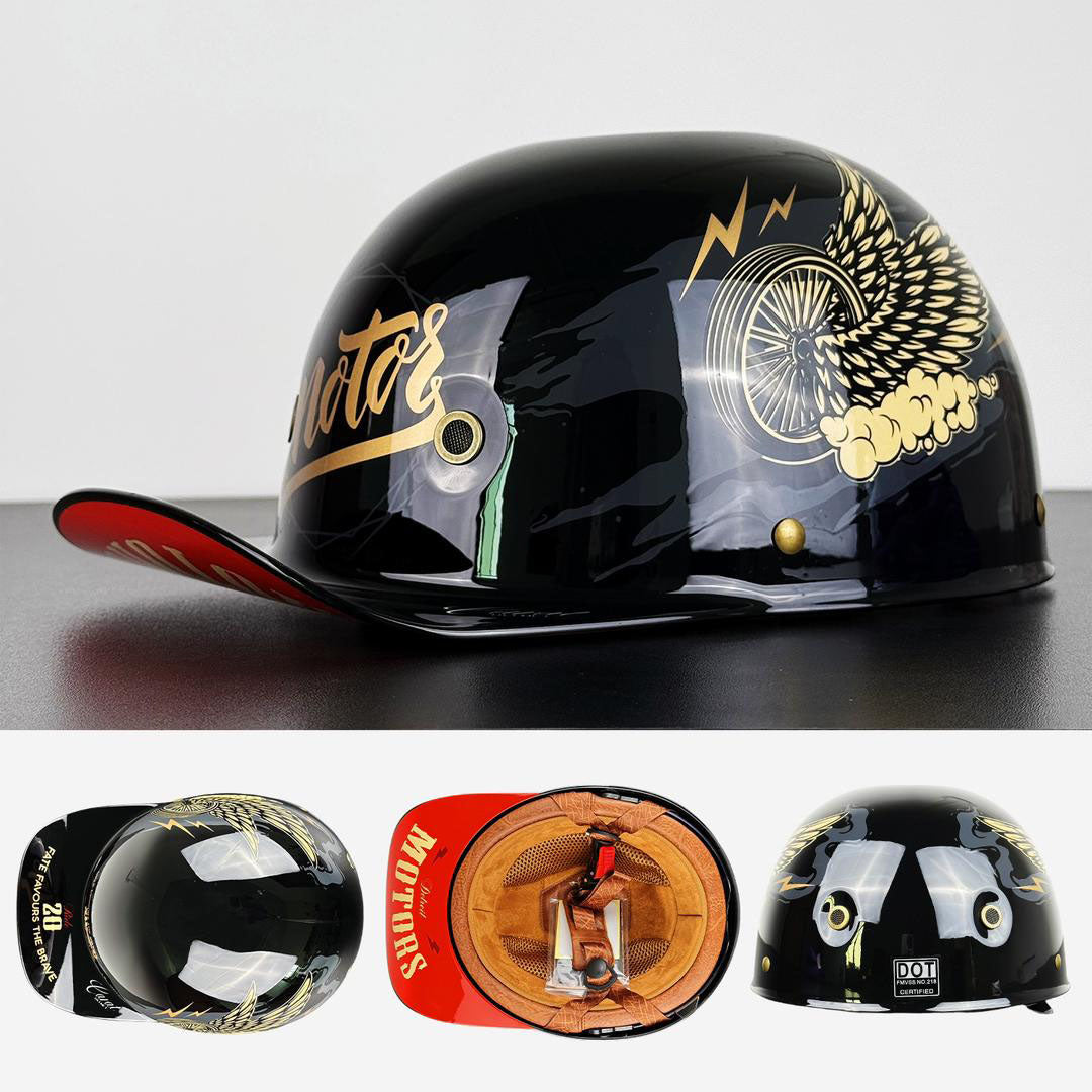 Motorhelm Halfopen Baseball Stijl DOT ECE Gecertificeerd Dagelijks Rijden Veiligheid Comfort Bescherming | Sansoti
