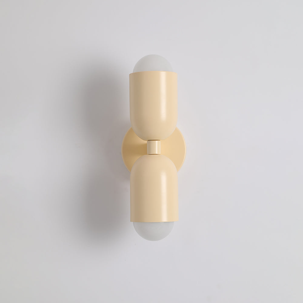 Moderne Metall-Wandleuchte LED Duo mit farbenfrohem pulverbeschichtetem Design für Schlafzimmer und stimmungsvolles Wohnzimmer | Sansoti