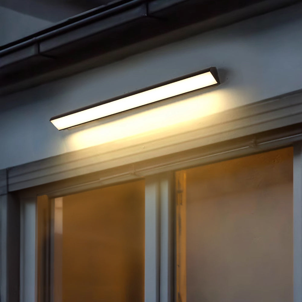 Modern Outdoor Wall Light Metal Acrylic Black Linear LED 40-150cm Garden Balcony Patio Facade Outdoor Lighting | Sansoti