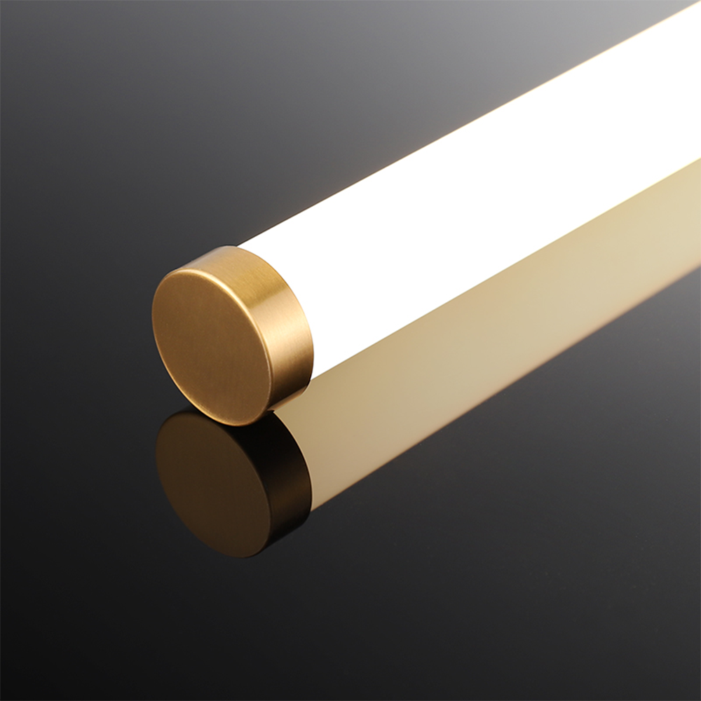 Modern Wall Light with Mirror Surface Copper-Colored White LED IP44 Waterproof Bedroom Bathroom Linear Design | Sansoti