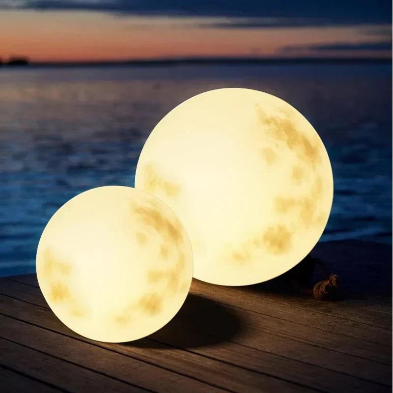 Rechargeable Moon Garden Lamp 20-50cm LED Mood Lighting Outdoor Weatherproof USB Decorative Night Light | Sansoti