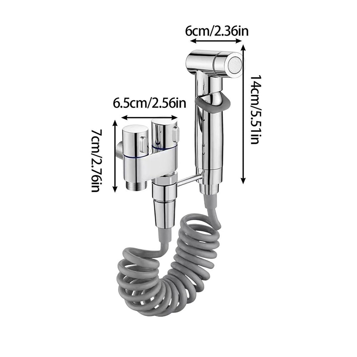 Toilettendusche mit Druckregler und rutschfestem Griff Edelstahl-Handbrause-Bidet-Spray für optimale Toilettenhygiene | Sansoti