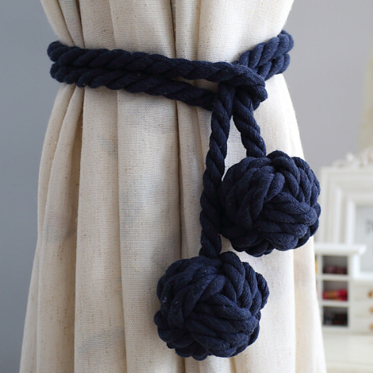Macramé Gordijnhouders met Houten Stok – Handgeweven Katoenen Tie Backs voor Natuurlijke Boho Stijl | Sansoti