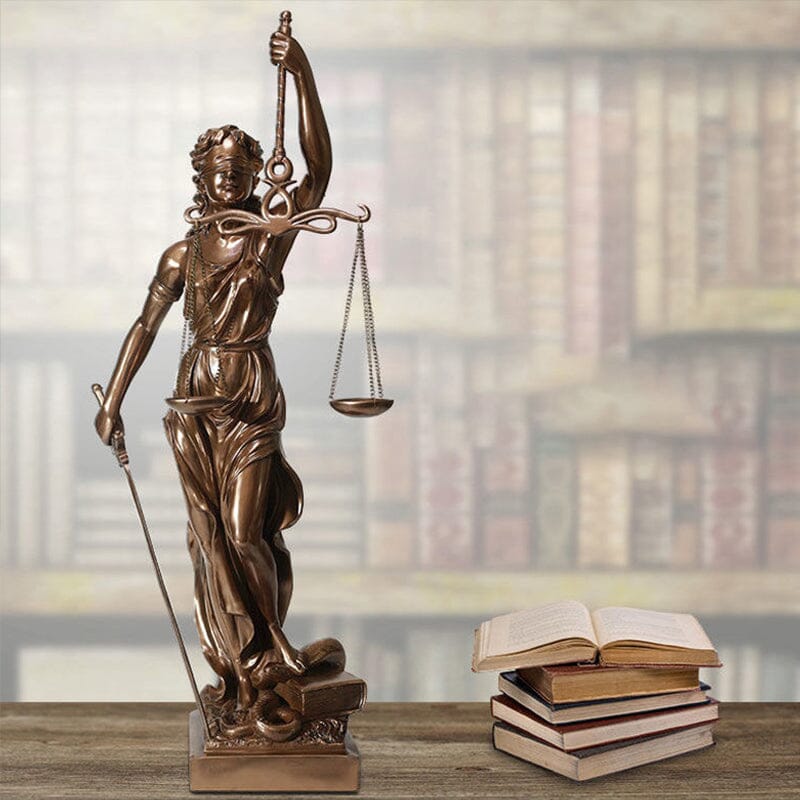 Beeld Godin van Justitia Hars Decoratief Sculptuur Advocaat Kantoor 30cm | Sansoti