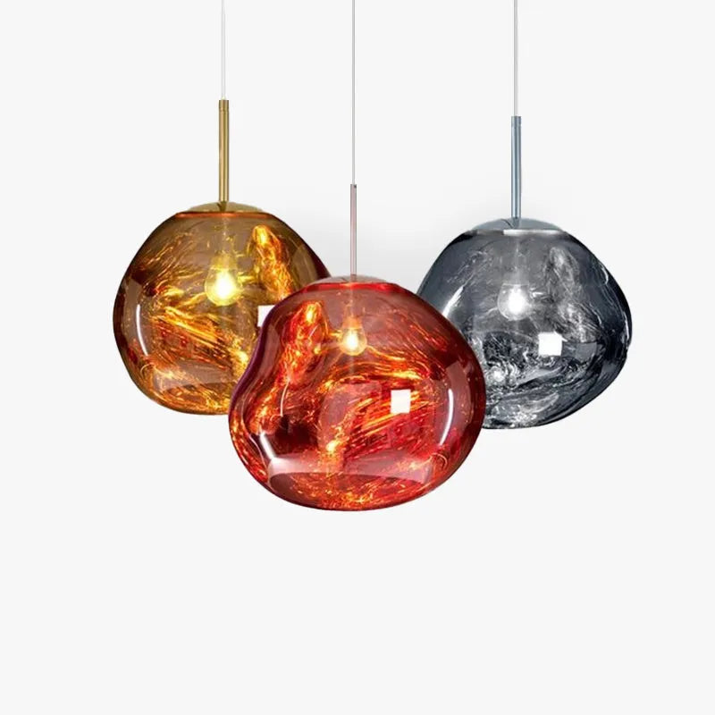 Hanglamp Lava Design Led Rond Goud Zilver Rood Rookgrijs Woonkamer Slaapkamer | Sansoti