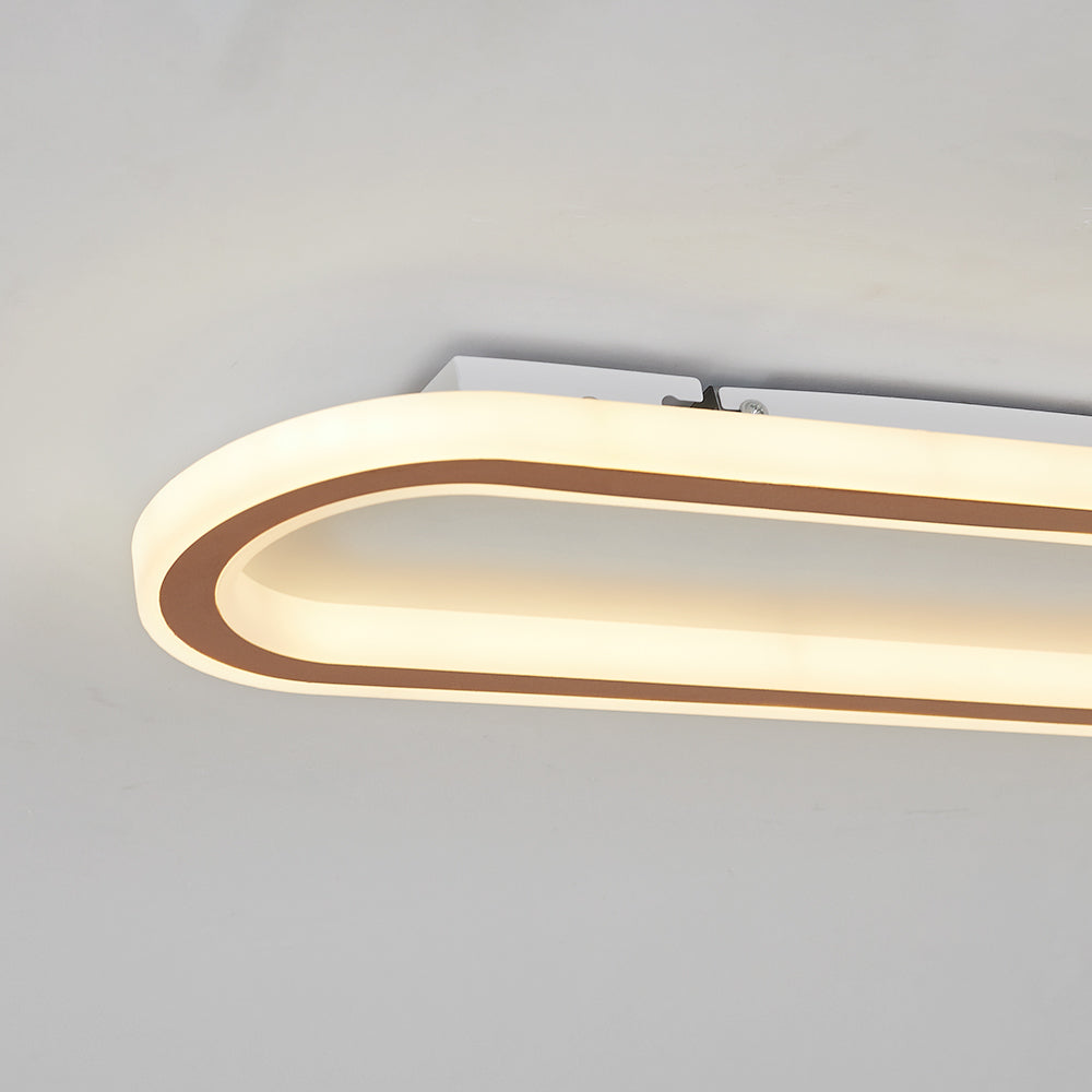 Rectangular Recessed LED Ceiling Light 40-100cm Metal Acrylic Black Gold Rose Gold Modern Design Hallway Wardrobe | Sansoti