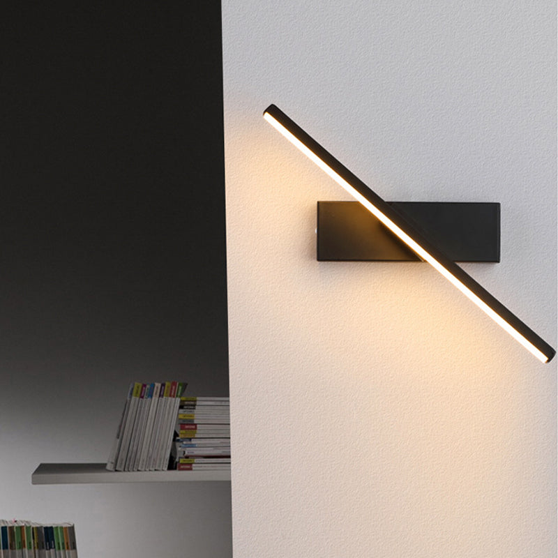 Modern LED Wall Light, Adjustable, Black and White, 30-50 cm, Accent Lighting for Hallway, Bedroom and Living Room | Sansoti