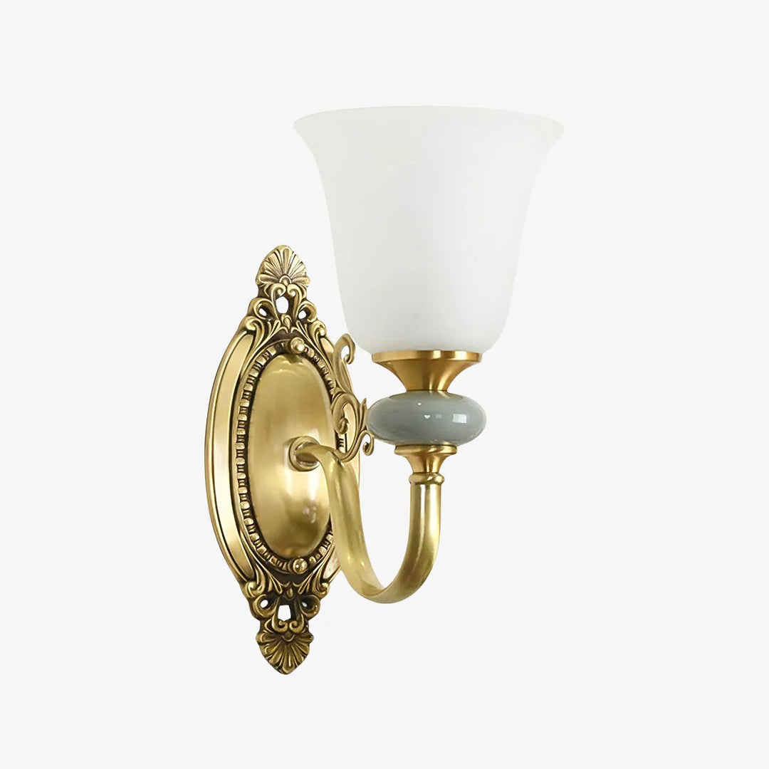 Keramische wandlamp met stoffen kap - 1 of 2 lichtpunten - E27 - diverse kleuren & stijlen | Sansoti