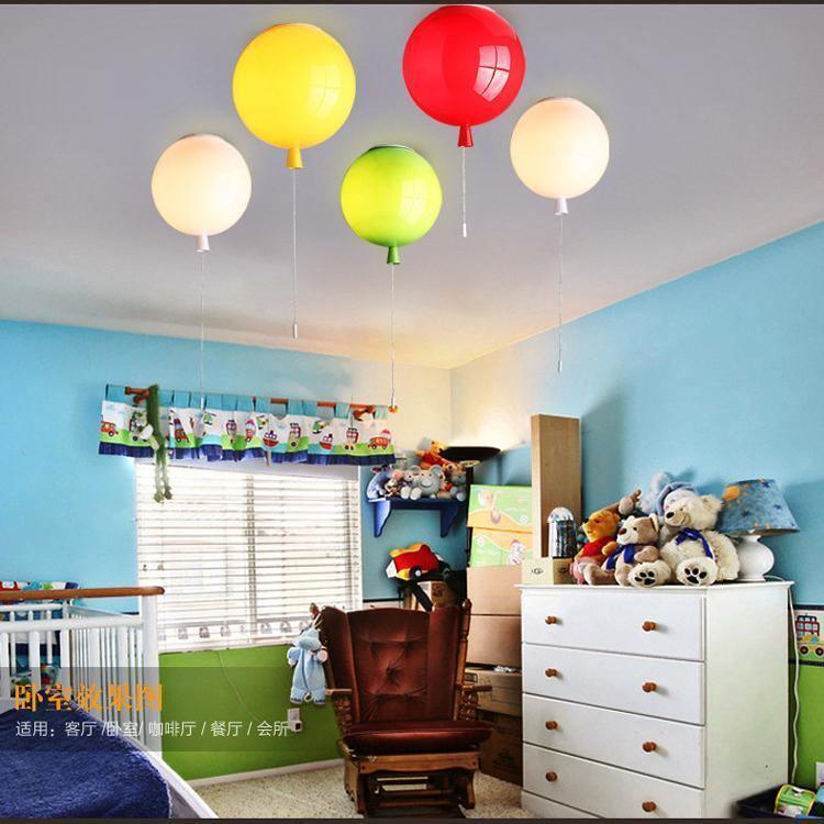 Ballonlampe Deckenleuchte Kunststoff Weiß Blau Rosa Orange Kinderzimmer Wohnzimmer Ø25 Ø30 Ø35cm Hängelampe Verspielter Zugschnur | Restfield