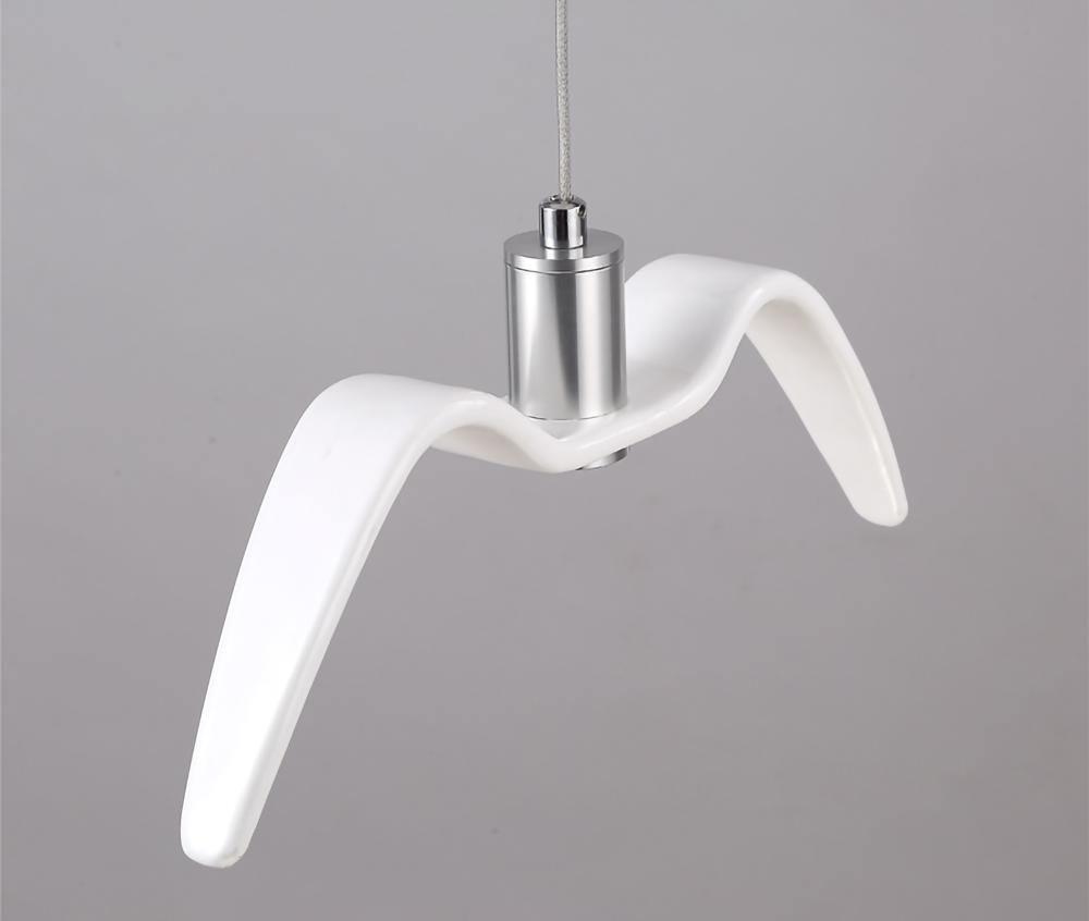 Suspension LED Design Oiseau Résine Aluminium Blanc Noir 3000K 4000K 6000K Salon Suspension Minimaliste Organique Plafonnier | Restfield