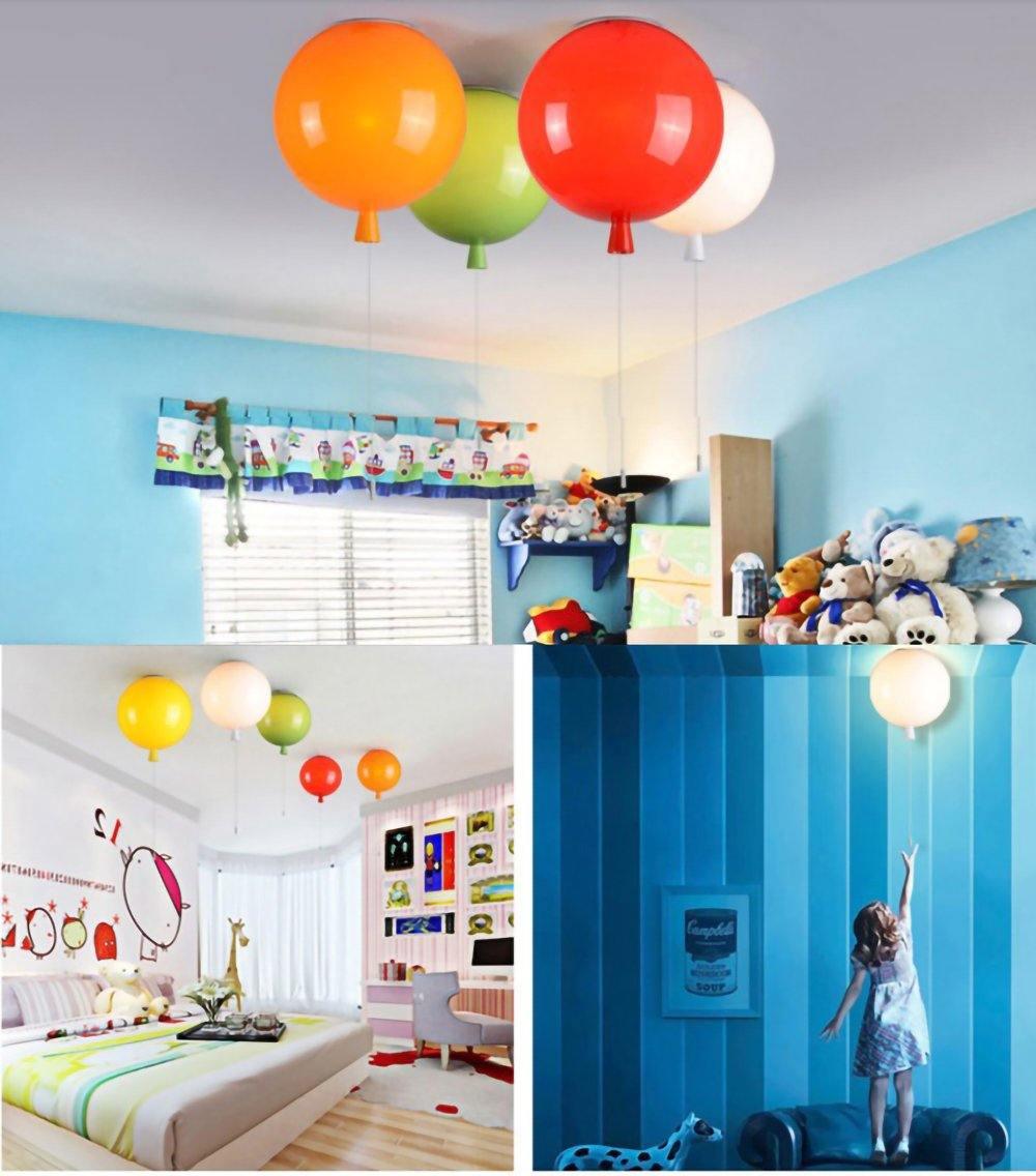 Ballonlampe Deckenleuchte Kunststoff Weiß Blau Rosa Orange Kinderzimmer Wohnzimmer Ø25 Ø30 Ø35cm Hängelampe Verspielter Zugschnur | Restfield