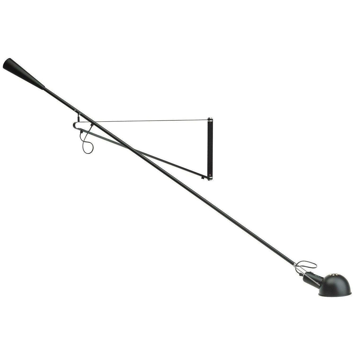 Applique murale industrielle à bras réglable en métal 135-205cm noir blanc éclairage directionnel E27 chambre salon | Sansoti