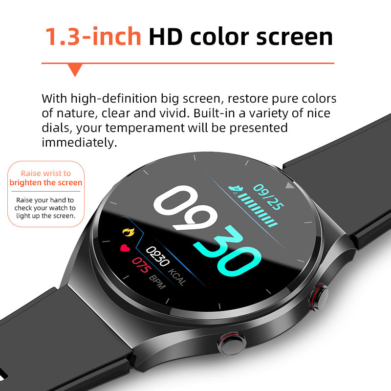 Smartwatch met Bloeddrukmeter ECG Hartslag Gezondheidsmonitor Horloge Fitness Tracker Sport | Sansoti