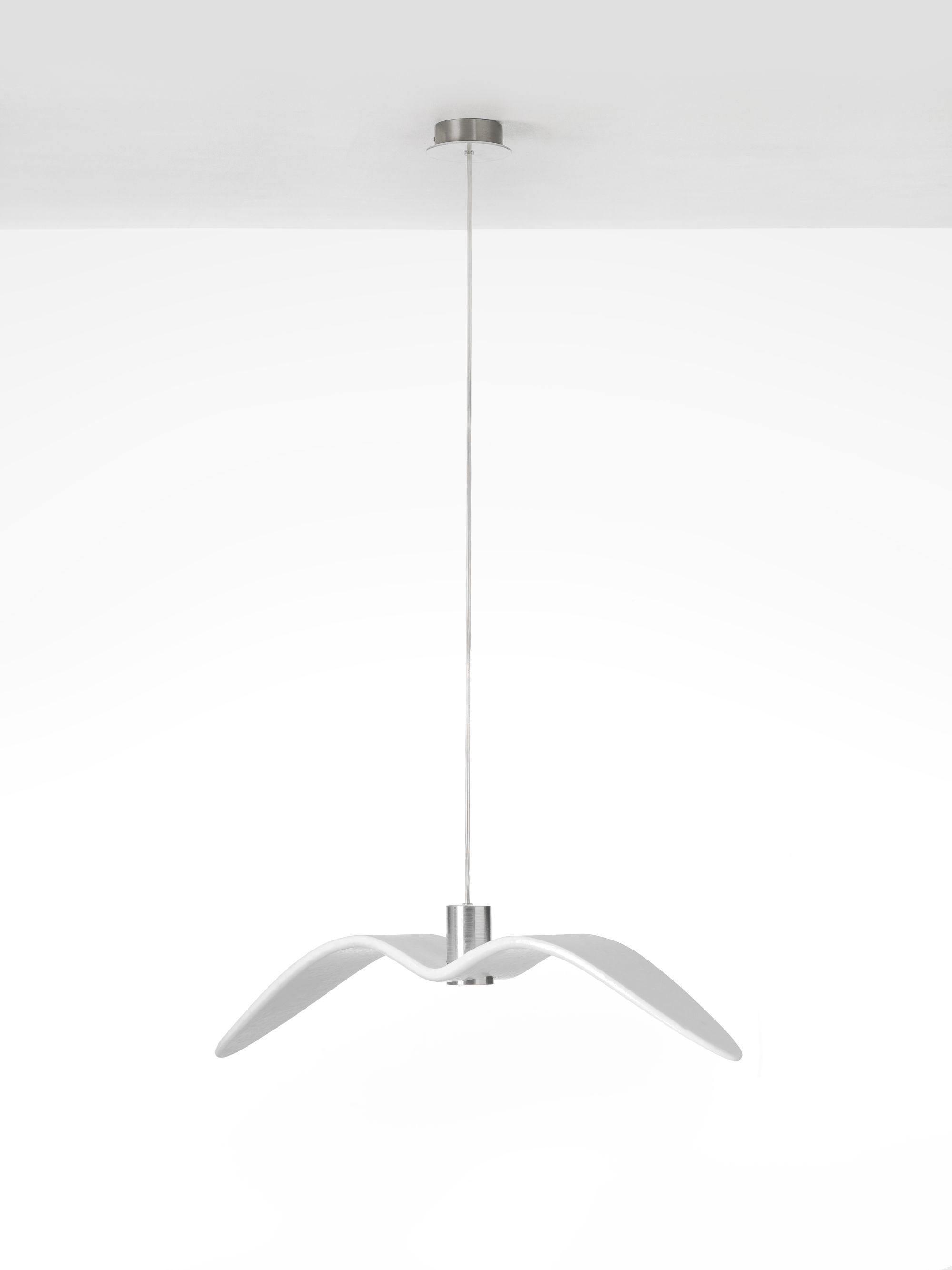 Suspension LED Design Oiseau Résine Aluminium Blanc Noir 3000K 4000K 6000K Salon Suspension Minimaliste Organique Plafonnier | Restfield