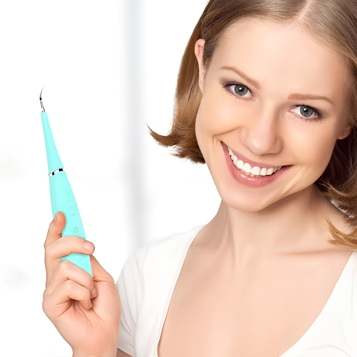 Ultrasonic Teeth Cleaner and Tartar Remover Rechargeable Stain Removal at Home Professional Oral Care | Sansoti