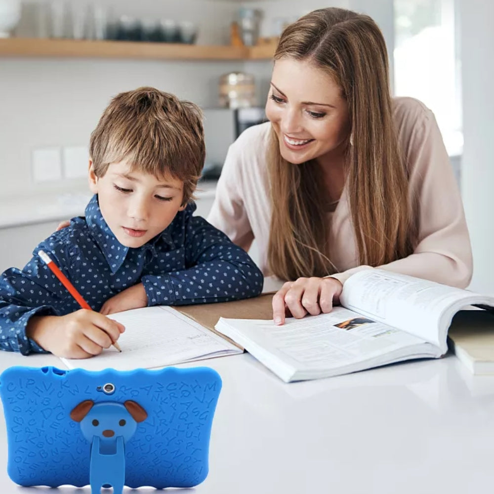 Kindertablet 7-inch met Schokbestendige Beschermhoes Educatief Speelgoed voor Kinderen | Sansoti