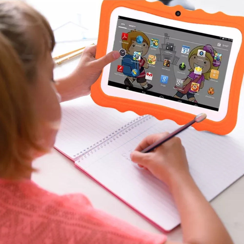 Kindertablet 7-inch met Schokbestendige Beschermhoes Educatief Speelgoed voor Kinderen | Sansoti