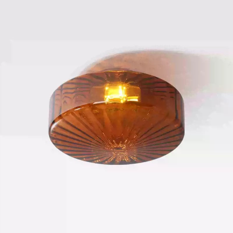 Vintage Geribbeld Glazen Plafondlamp Groen – Klassieke Verlichting voor Eetkamer, Entree & Gang | Sansoti