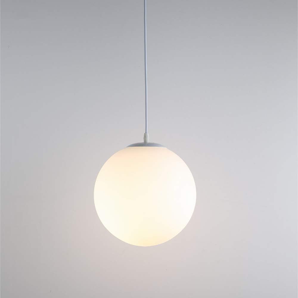 Hanglamp Glas Bol E27 Wit Eettafel Keuken Woonkamer Moderne Verlichting Ronde Hanglamp Minimalistisch Interieur | Sansoti