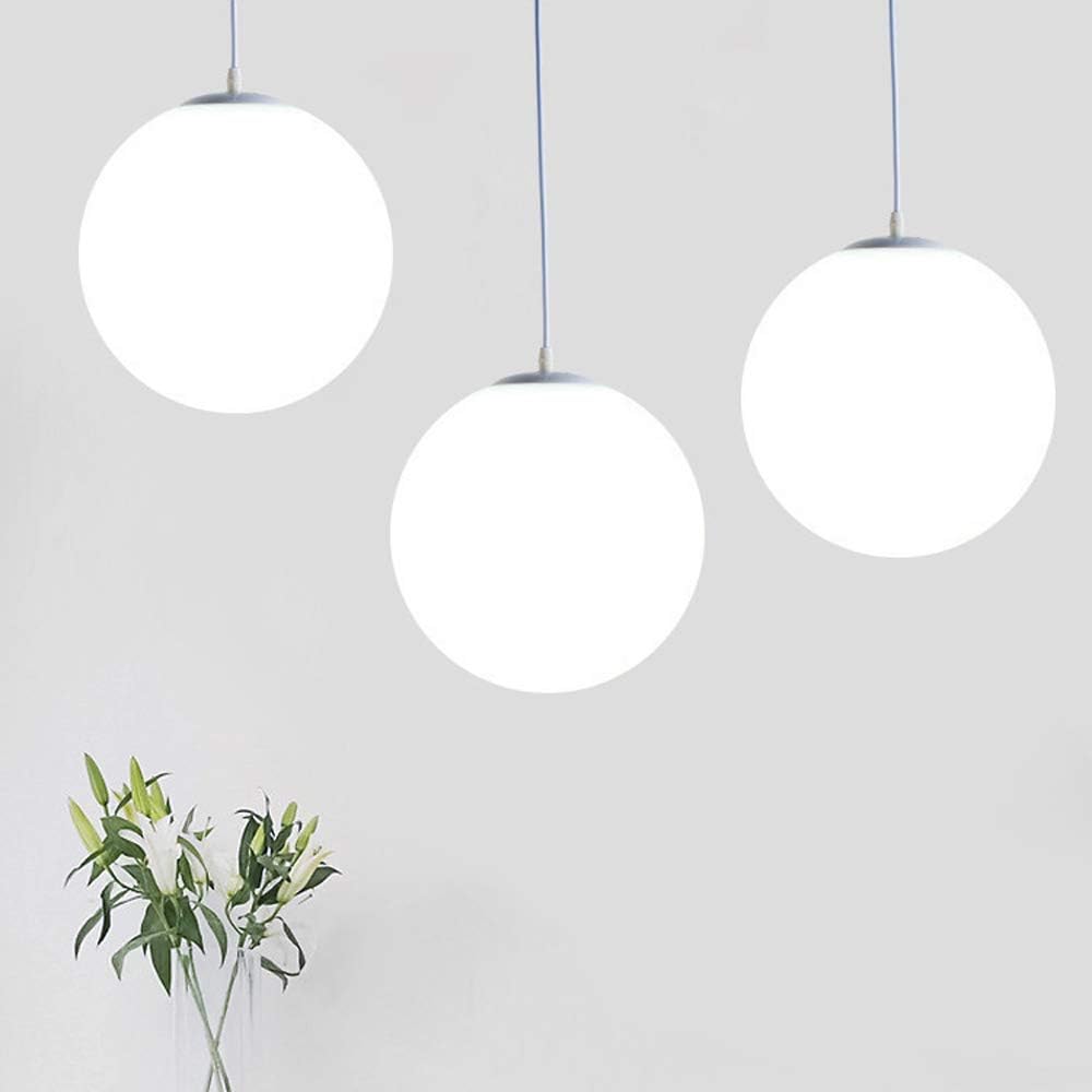 Hanglamp Glas Bol E27 Wit Eettafel Keuken Woonkamer Moderne Verlichting Ronde Hanglamp Minimalistisch Interieur | Sansoti