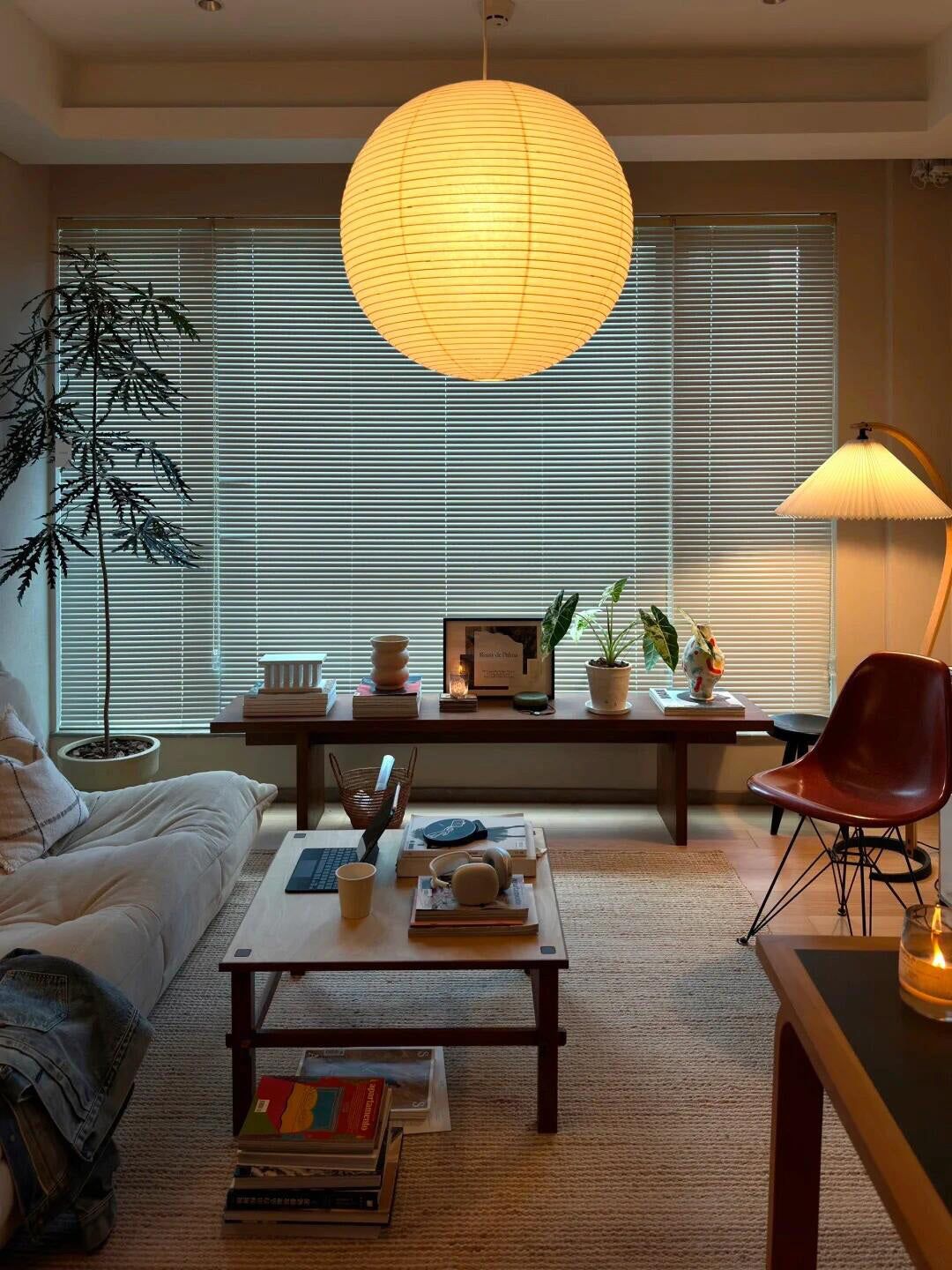 Japanse Mulberry Paper Hanglamp — Handgemaakte Washi Lampenkap Bol Sfeerverlichting | Sansoti