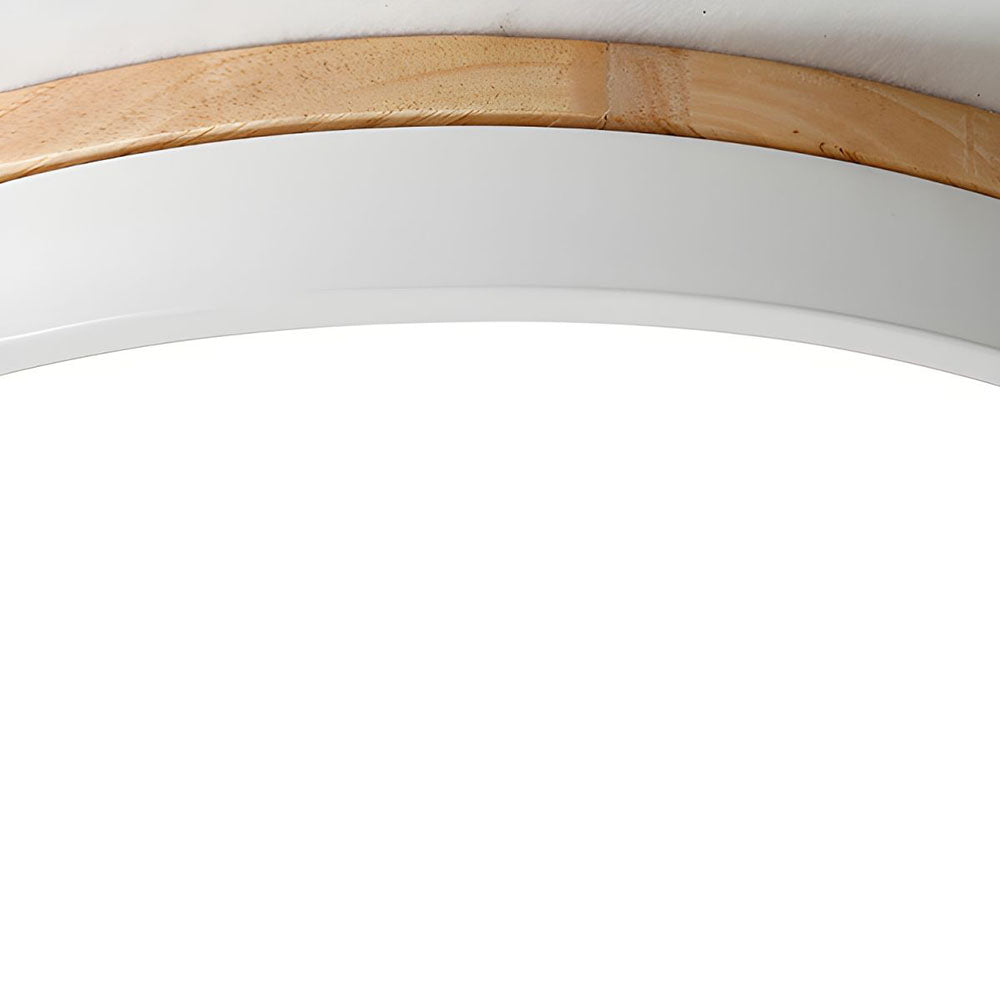 Plafondlamp Hout Rond LED met Acryl – Dimbaar Warm Licht Scandinavisch Design Woonkamer Slaapkamer 30cm 40cm 50cm 60cm | Sansoti