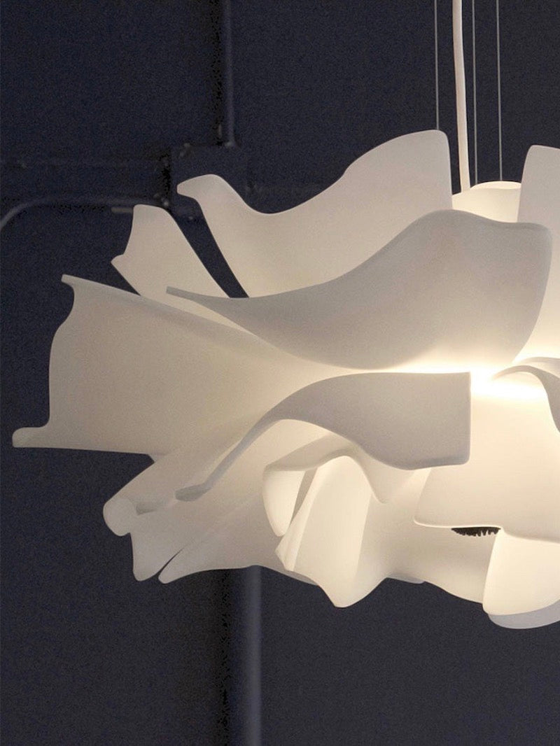 Handgemaakte Acryl Hanglamp Lotus Bloem Wit Scandinavisch Design | Sansoti